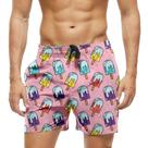 Short Praia Shorts Banho Bermuda Verão Picolés Frio Cartoon Colorido 1371 Short Praia Shorts Banho Bermuda Verão Picolés Frio Cartoon Colorido 1371