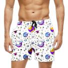 Short Praia Shorts Banho Bermuda Verão Planetas Cartoon Multiverso 1224
