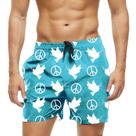Short Praia Shorts Banho Bermuda Verão Pomba da Paz White Paz 1680