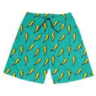 Short Praia Shorts Banho Bermuda Verão Raios Cartoon Relâmpago Amarelo 254