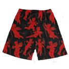 Short Praia Shorts Banho Bermuda Verão Red Vermelho Hell 115