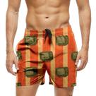 Short Praia Shorts Banho Bermuda Verão Televisão Cartoon Tv Listras Laranja 1479 Short Praia Shorts Banho Bermuda Verão Televisão Cartoon Tv Listras Laranja 1479