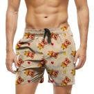 Short Praia Shorts Banho Bermuda Verão Ursinho Cartoon Coração 839