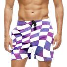 Short Praia Shorts Banho Bermuda Verão Xadrez Chorma Estilo Tabuleiro 600