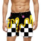 Short Praia Shorts Banho Bermuda Verão Xadrez Galáctico Cartoon 1072 Short Praia Shorts Banho Bermuda Verão Xadrez Galáctico Cartoon 1072