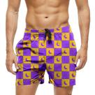 Short Praia Shorts Banho Bermuda Verão Xadrez Lua Roxa 1052 Short Praia Shorts Banho Bermuda Verão Xadrez Lua Roxa 1052