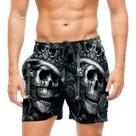 Short Praia Shorts Banho Mauricinho Caveira Ogabel 40