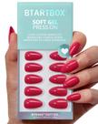 Short Press On Nails Bartbox Ammond Raspberry Red para mulheres