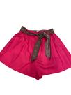 Short rosa franzido com cinto Short rosa franzido com cinto