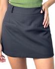 Short saia alfaiataria com bolsos invertidos zíper traseiro