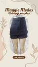 Short Saia Alfaiataria Preto Casual e Elegante