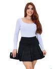 Short Saia Curta Plissada Estilo Colegial