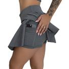 Short Saia Esportiva de Cintura Elástica com Bolsos Flor- c13 FLOR Short Saia Esportiva de Cintura Elástica com Bolsos Flor- c13 FLOR