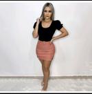Short Saia Feminina Fenda Lateral Bengaline com cinto Short Saia Feminina Fenda Lateral Bengaline com cinto
