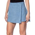 Short Saia Feminino The Style Box Transpassado Azul