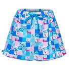 Short Saia Harmoni Estampada Em Tecido Elástico Macio Cós Elástico Com Cordão Ajustável Feminino Anemoss