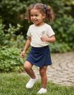 Short Saia Infantil em Suplex com Short Confortável Cintura Alta de Elástico Confortável, Flexível