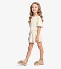 Short Saia Infantil Estilo Colegial Trick Nick Bege
