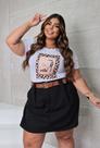 Short Saia Plus Size Alfaiataria Cinto Bolsos na Lateral Conforto Estilo Tamanhos Especiais 46 48 50
