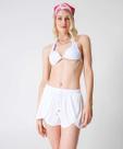 Short Saída De Praia Feminino Amarração Branco Marisa-81018