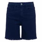 Short Sarja Basica Barra Desfiada Marinho