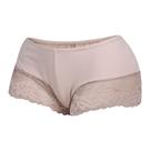 Short Segunda Pele Curto Renda Bege Preto Lingerie Poliéster