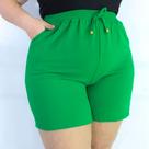 Short Social Alfaiataria Plus Size Para Gordinhas Detalhe Amarração