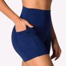 Short Suplex Feminino Academia Fitness Bermuda Com Bolso Ciclista Cós Alto E Shorts Cintura Alta