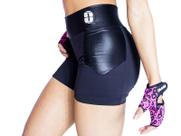 Short suplex feminino preto recorte lateral cintura alta - one sport Short suplex feminino preto recorte lateral cintura alta - one sport