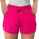 Short Tactel Feminino Liso 2 Bolsos Moda Verão Praia Piscina