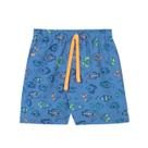 Short Tactel Infantil Azul Escuro estampado Nini & Bambini Short Tactel Infantil Azul Escuro estampado Nini & Bambini