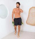 Short Tactel Praia Academia Verão Estiloso Preto