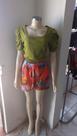 Short tecido floral