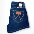 Short Wrangler Jeans Feminino Com Elastano Bordado Bolso