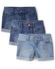 Shortie Shorts The Children's Place Kit com 3 Shorts Jeans Infantil Tamanho 12 Shortie Shorts The Children's Place Kit com 3 Shorts Jeans Infantil Tamanho 12