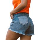 Shortinho Rasgadinho Levanta Bumbum com Barra Desfiada Shortinho Rasgadinho Levanta Bumbum com Barra Desfiada