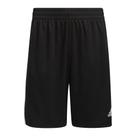 Shorts adidas Adi Classic de 3 listras para meninos, pretos, tamanho 8 Plus
