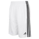 Shorts adidas Adi Classic de 3 listras para meninos, tamanho médio