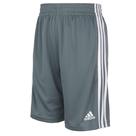 Shorts adidas Classic de 3 listras para meninos Grey Five - Large