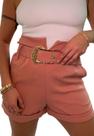 Shorts Alfaitaria Pregas Verde Militar Moda Julieti Bermuda Feminina Elegante