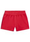 Shorts básico infantil menina de moletinho Brandili-Vermelho Shorts básico infantil menina de moletinho Brandili-Vermelho