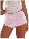 Shorts BEAUDRM Y2K com estampa de leopardo de lantejoulas para mulheres rosa