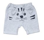 Shorts Bebê Gatinho Cinza Com Bolso Shorts Bebê Gatinho Cinza Com Bolso