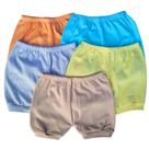 Shorts bebe menino Roupa bermuda liso colorido algodão Kit 3 peças com punho confortável infantil criança basico Tamanho M