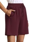 Shorts Bermuda Quenteen Oversize para mulheres tintos de vinho S-4XL Shorts Bermuda Quenteen Oversize para mulheres tintos de vinho S-4XL