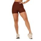 Shorts Biker Curto Feminino Poliamida Alta Compressão Cós Largo Duplo UV50+
