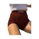 Shorts Biker Feminino Branco e Preto - Cintura Alta, Malha com Nervuras, Estilo Casual