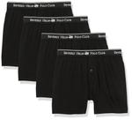 Shorts boxer Beverly Hills Polo Club para homens pretos, pacote com 4