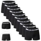 Shorts Boxer Casuais Versáteis Para Homens Em Tamanho Plus, Preto, 4 a 10 Peças, Roupa De Esporte Shorts Boxer Casuais Versáteis Para Homens Em Tamanho Plus, Preto, 4 a 10 Peças, Roupa De Esporte