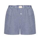 Shorts Boxer Vermelho e Azul Guingão para Mulheres e Adolescentes - Cintura Elástica Shorts Boxer Vermelho e Azul Guingão para Mulheres e Adolescentes - Cintura Elástica